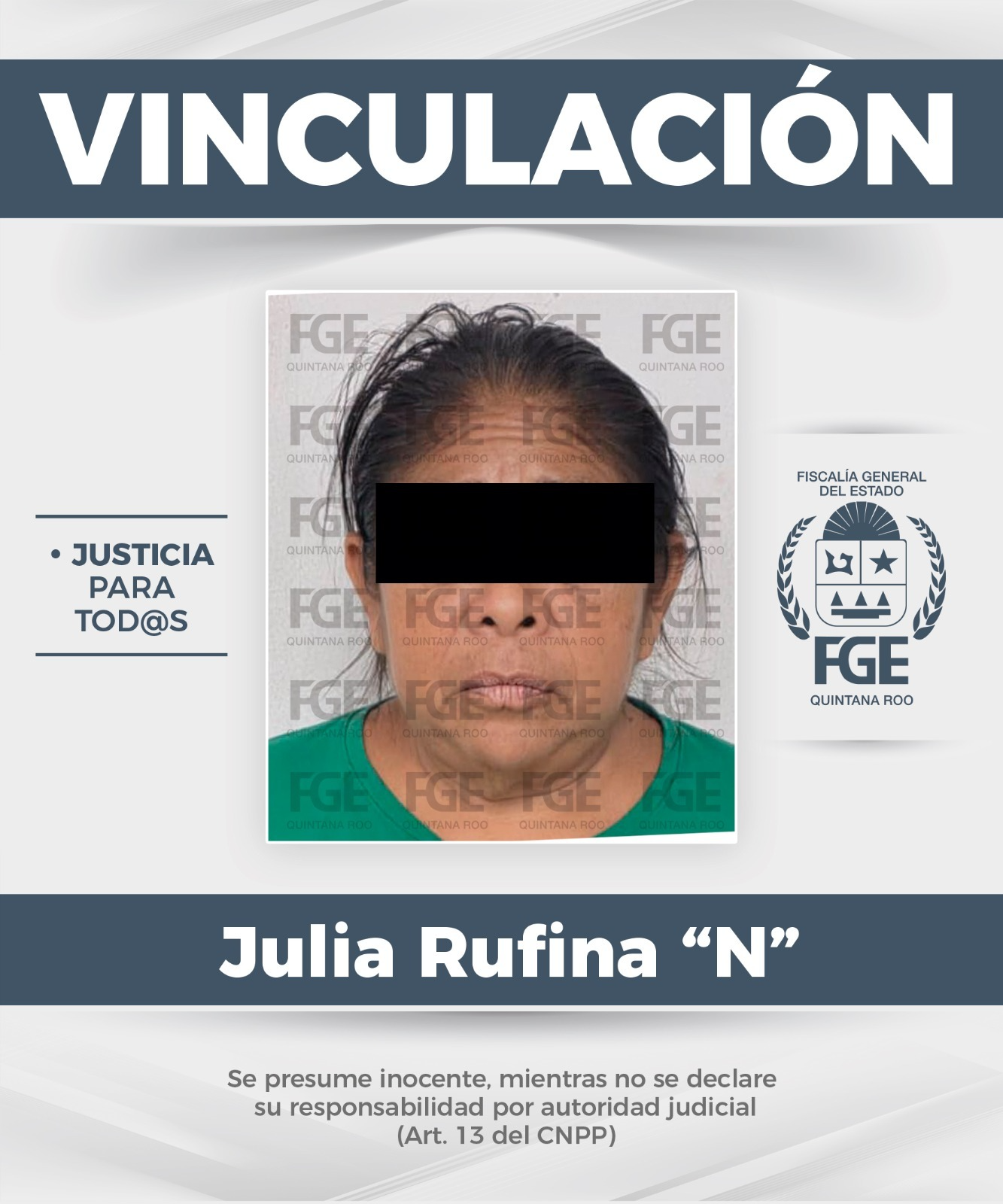 FGE logra prisión preventiva por homicidio en Quintana Roo