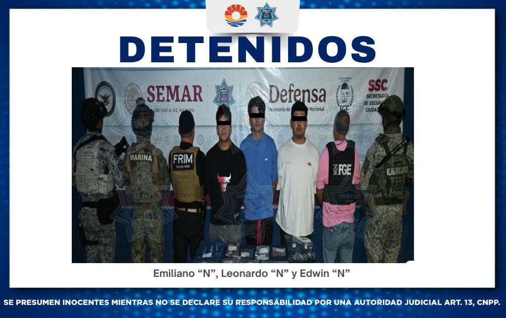 Detienen a tres por delitos contra la salud en SM 308