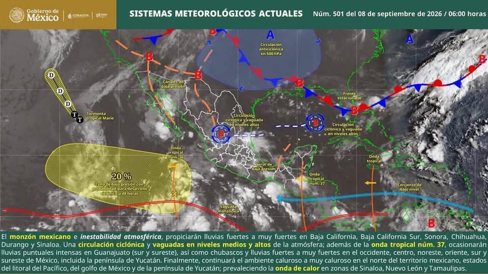 Pronostican lluvias y calor extremo en Cancún este martes