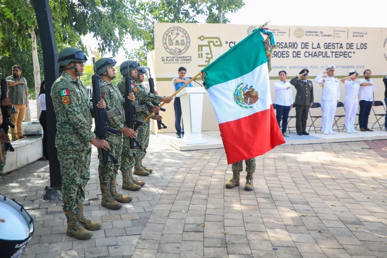 Playa del Carmen conmemora a Niños Héroes de Chapultepec