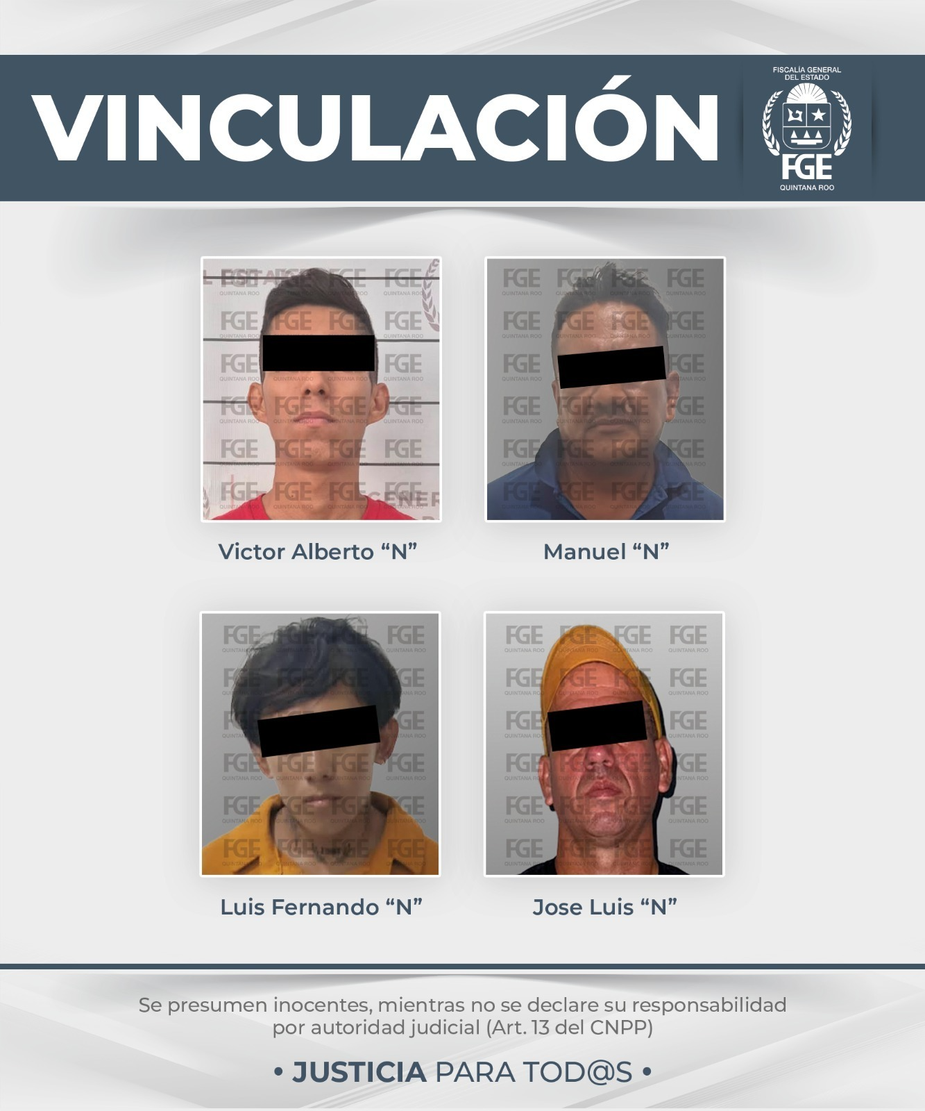 FGE vincula a proceso a ocho por narcomenudeo en Quintana Roo