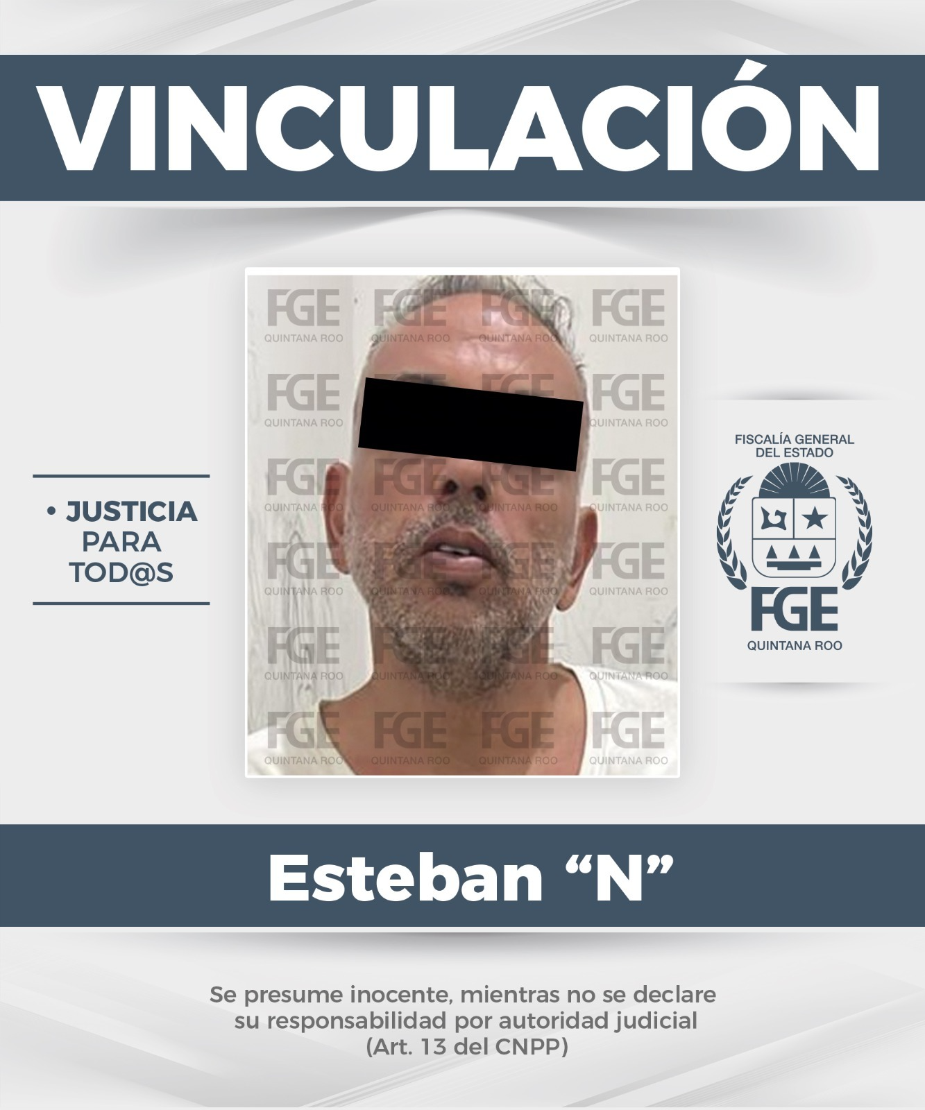 FGE logra prisión preventiva por homicidio en Quintana Roo