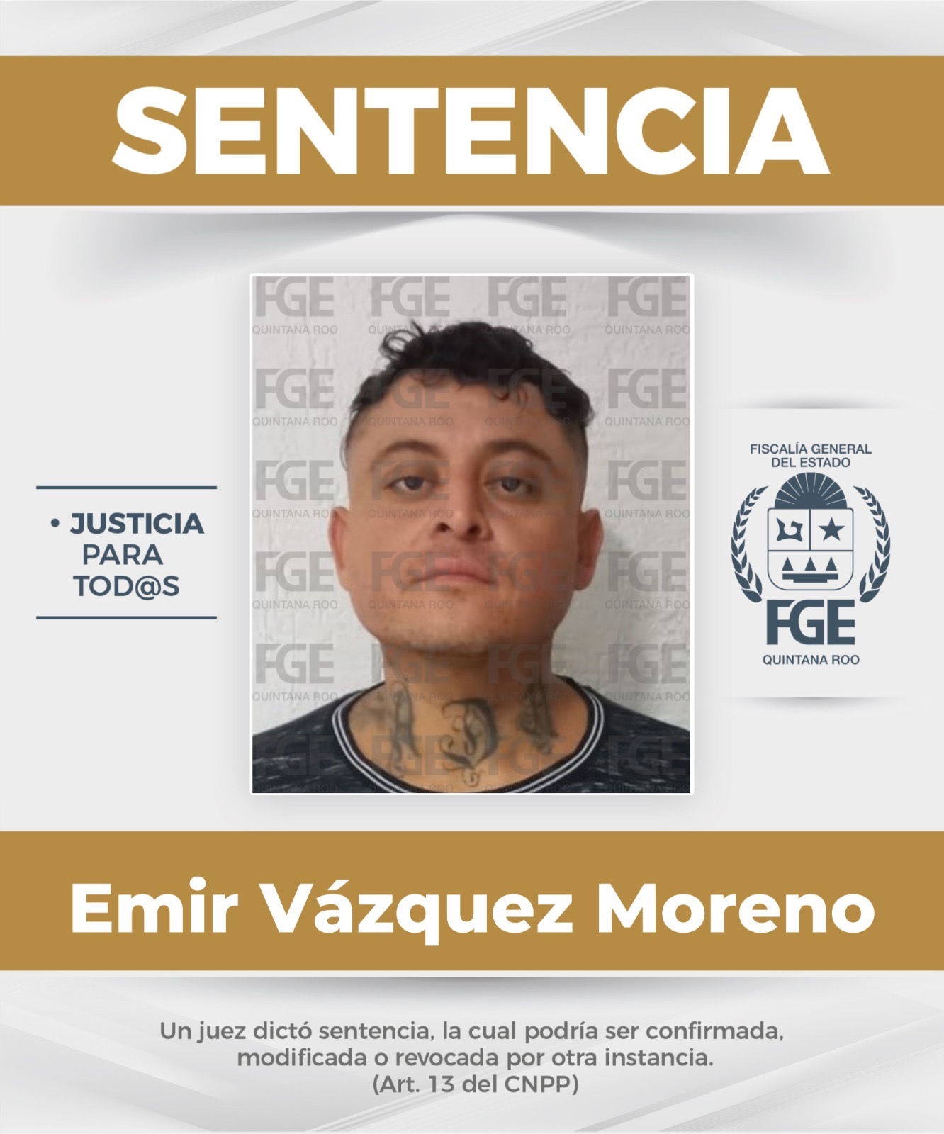 FGE Quintana Roo logra sentencias por homicidios en Benito Juárez