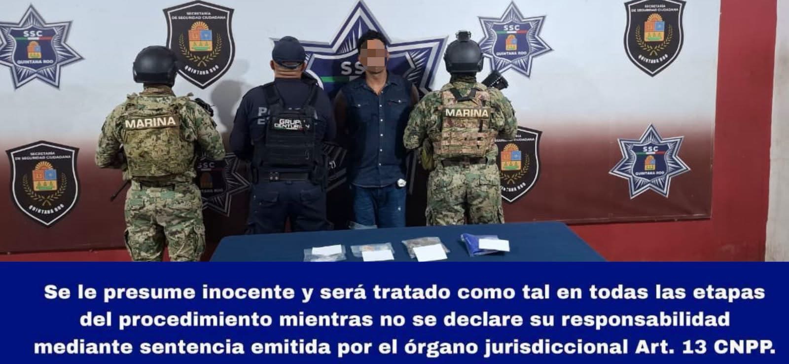 Detienen a Ariel “N” por presunto narcomenudeo en Benito Juárez