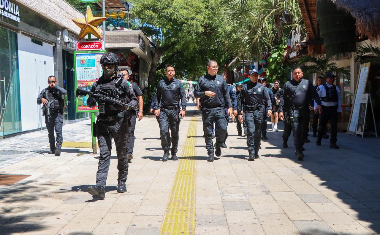 Playa del Carmen asume mando del operativo Blindaje Quinta Avenida