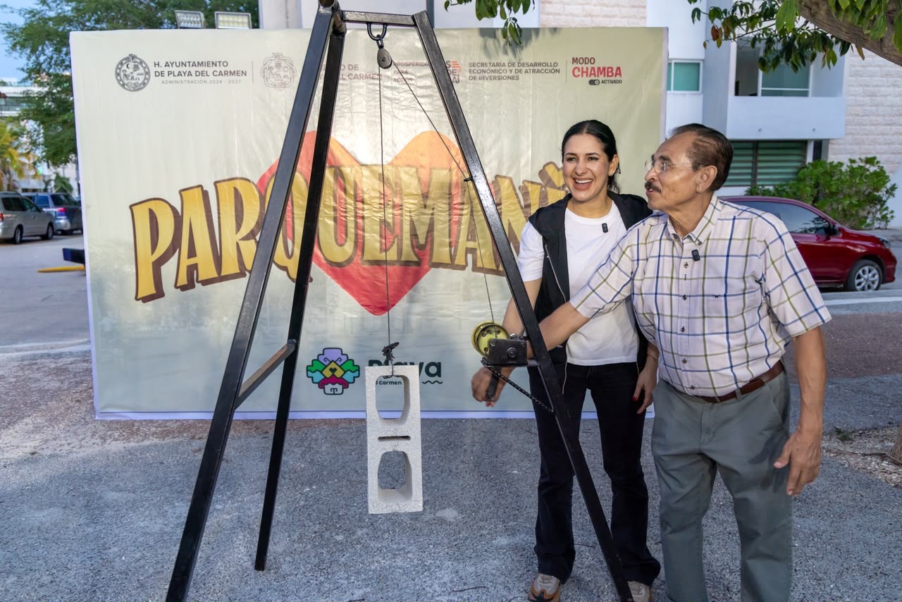 Estefanía Mercado lanza programa Parquemanía en Playa del Carmen