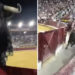 VIDEO; Toro salta la barrera de seguridad y provoca pánico