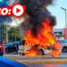 VIDEO: Camioneta se incendia en pleno semáforo de Cancún