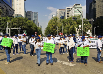 Trabajadores del IMSS marchan en CDMX y otras movilizaciones