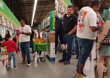 VIDEO; Pareja prueba helado en supermercado y lo regresa al refrigerador
