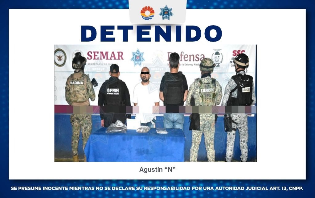 Detienen a hombre por narcomenudeo en SM 37 de Cancún