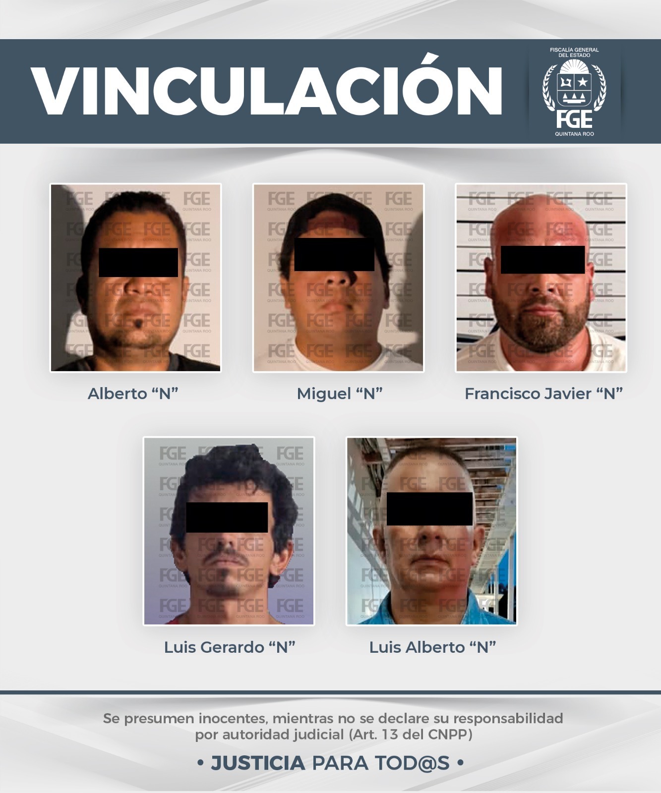 Fiscalía vincula a proceso a cinco por narcomenudeo en Benito Juárez