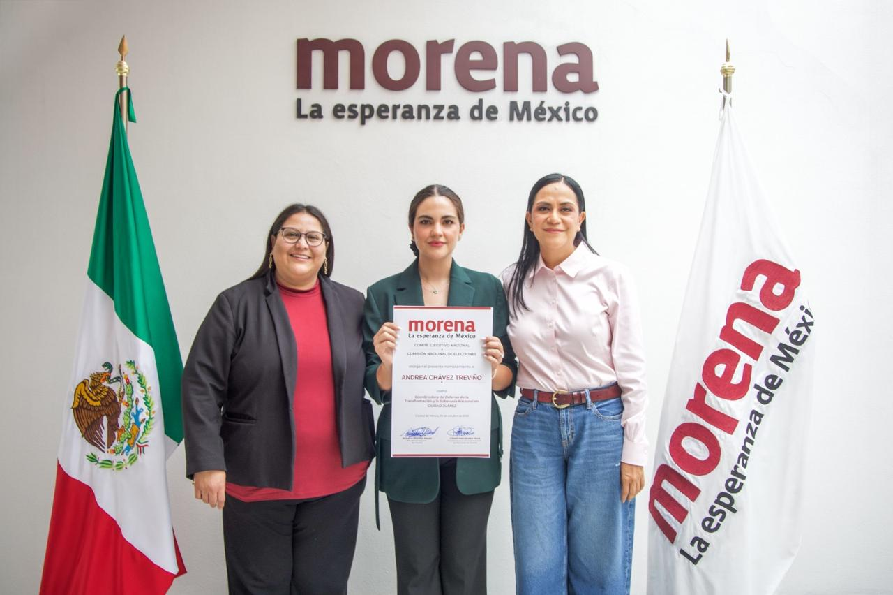 Morena designa a Andrea Chávez coordinadora en Ciudad Juárez