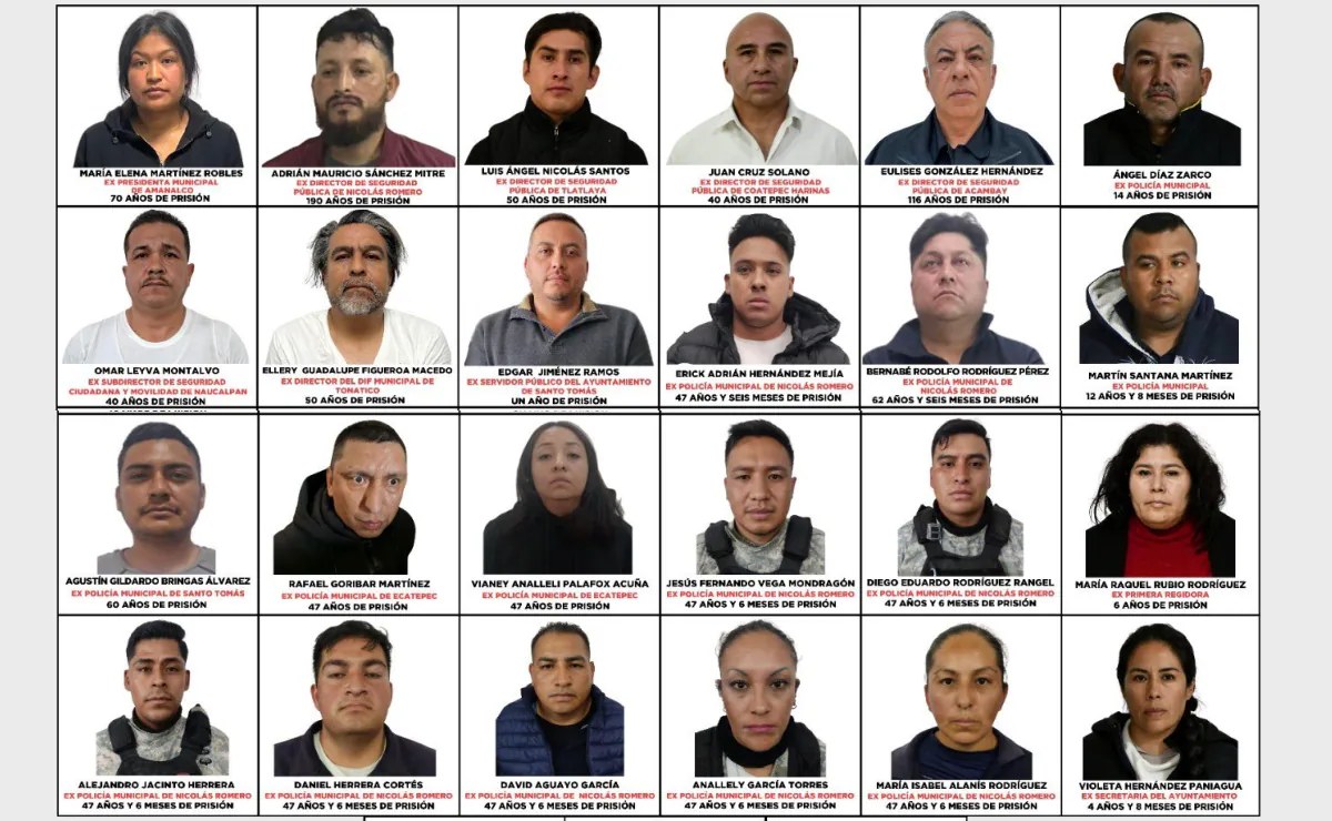 Condenan a 27 detenidos en Operación Enjambre en Edomex