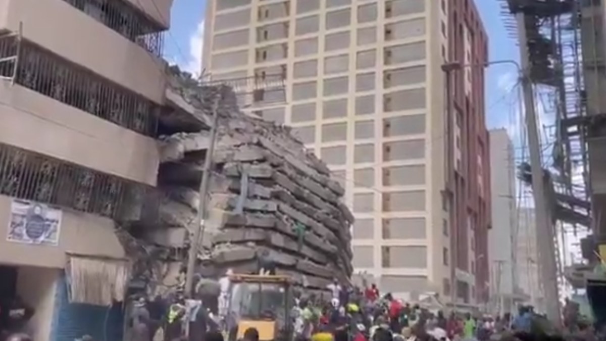 Se derrumba edificio en construcción en Nairobi
