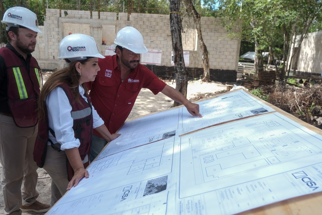 Mara Lezama supervisa nuevo cuartel en Cozumel