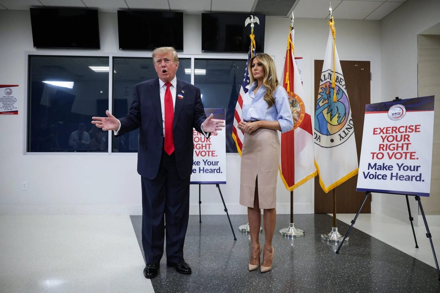 Trump vota anticipadamente y mantiene intensa campaña
