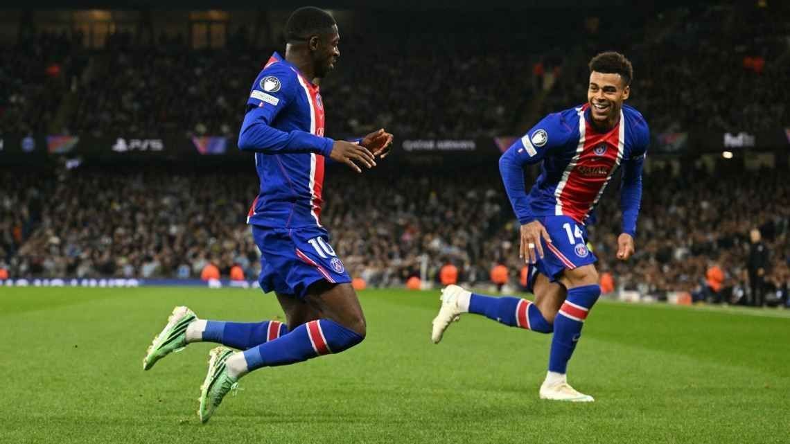 Dembélé destaca en victoria del PSG sobre Manchester City
