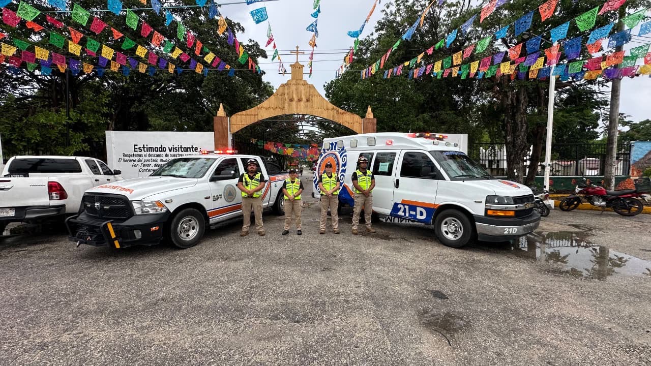 Playa del Carmen refuerza seguridad en panteones por Día de Muertos
