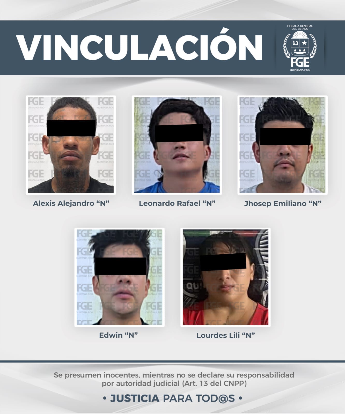 FGE vincula a proceso a 15 por delitos contra la salud en Benito Juárez