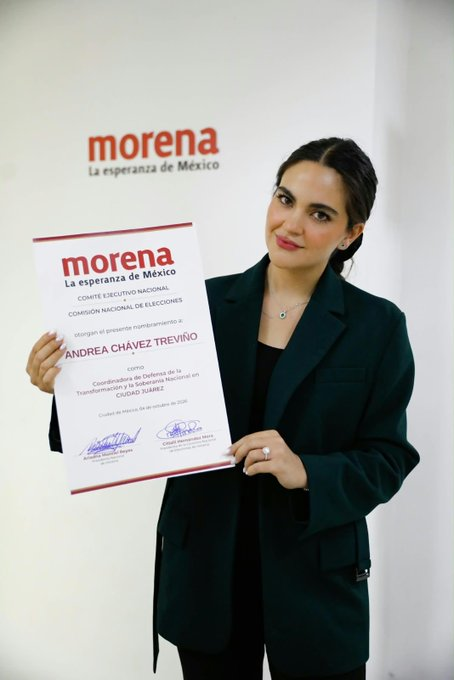 Morena designa a Andrea Chávez coordinadora en Ciudad Juárez