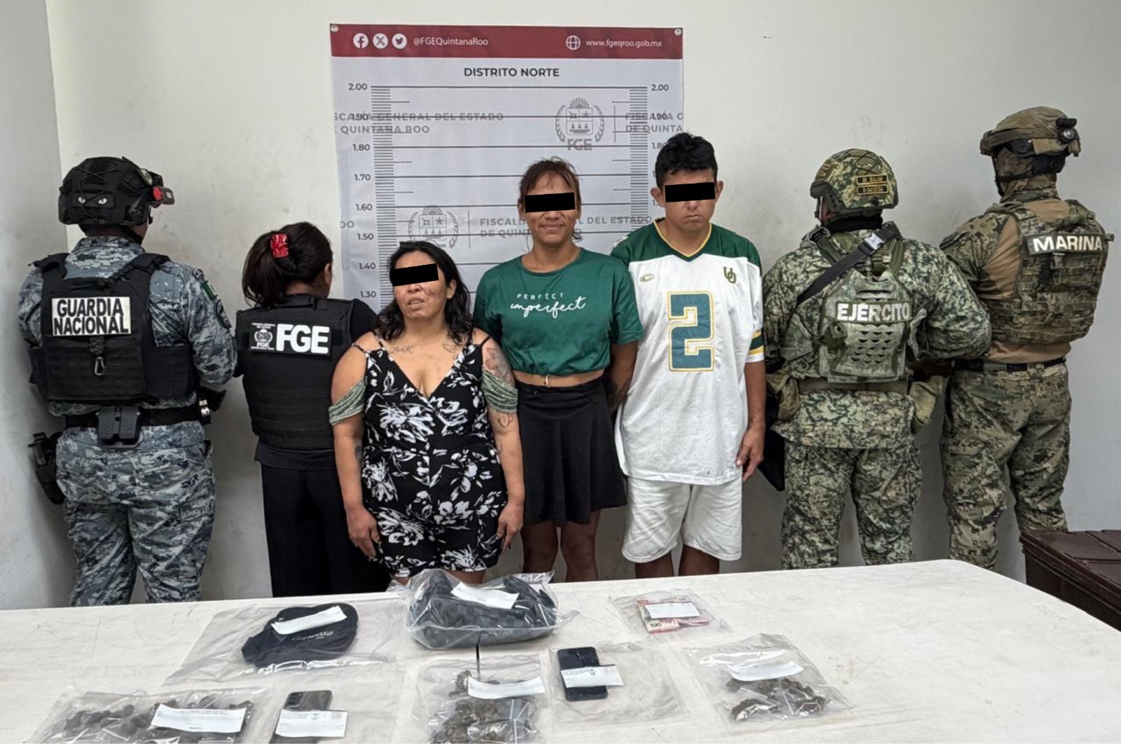 Cateos en Benito Juárez y Playa detienen a tres por narcomenudeo
