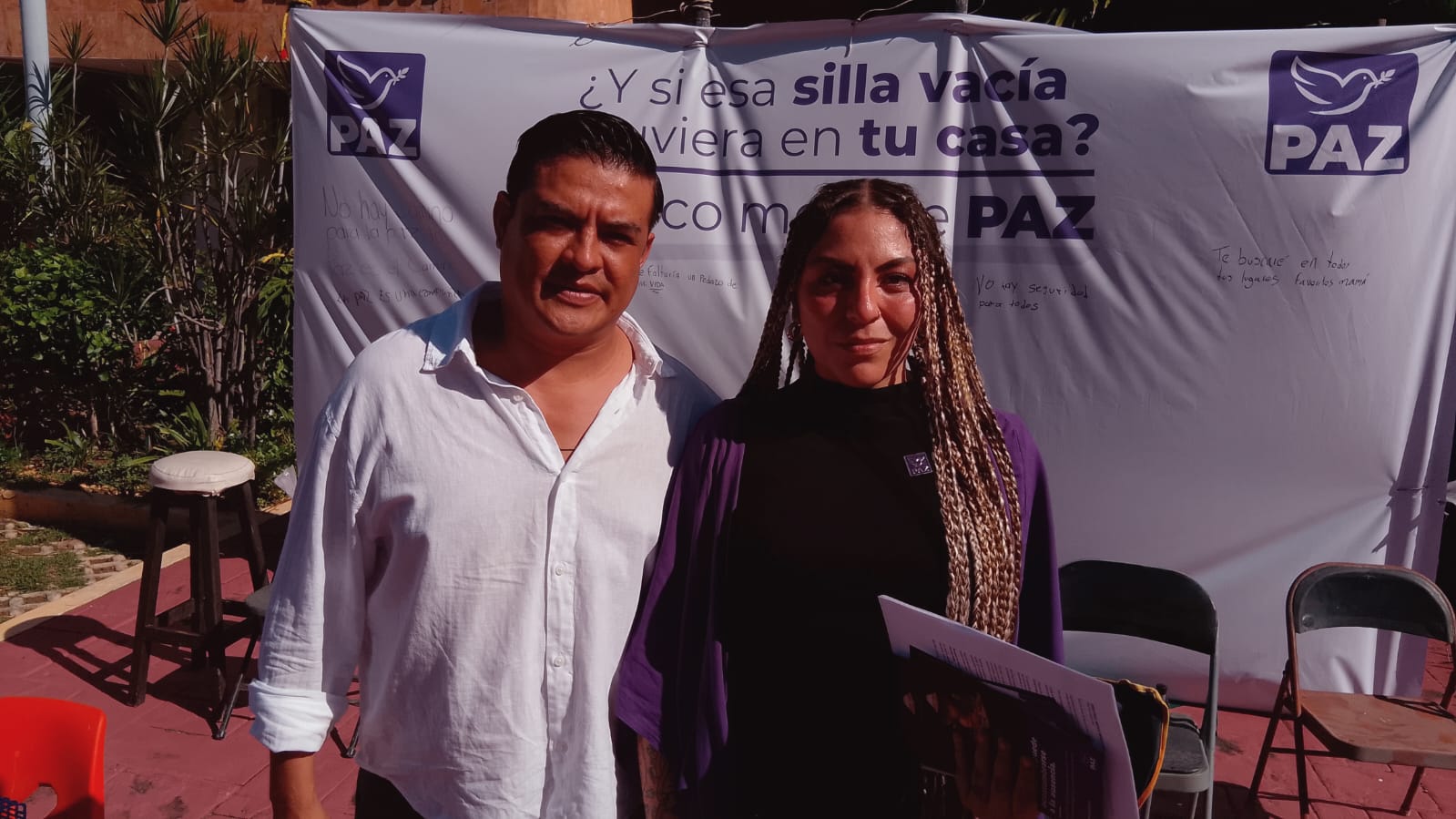 PAZ coloca sillas vacías por desaparecidos en Cancún