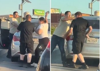 VIDEO; Pareja agrede a adulto mayor en Tijuana tras choque