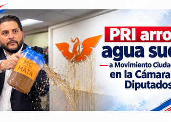 VIDEO// PRI arroja agua sucia a MC
