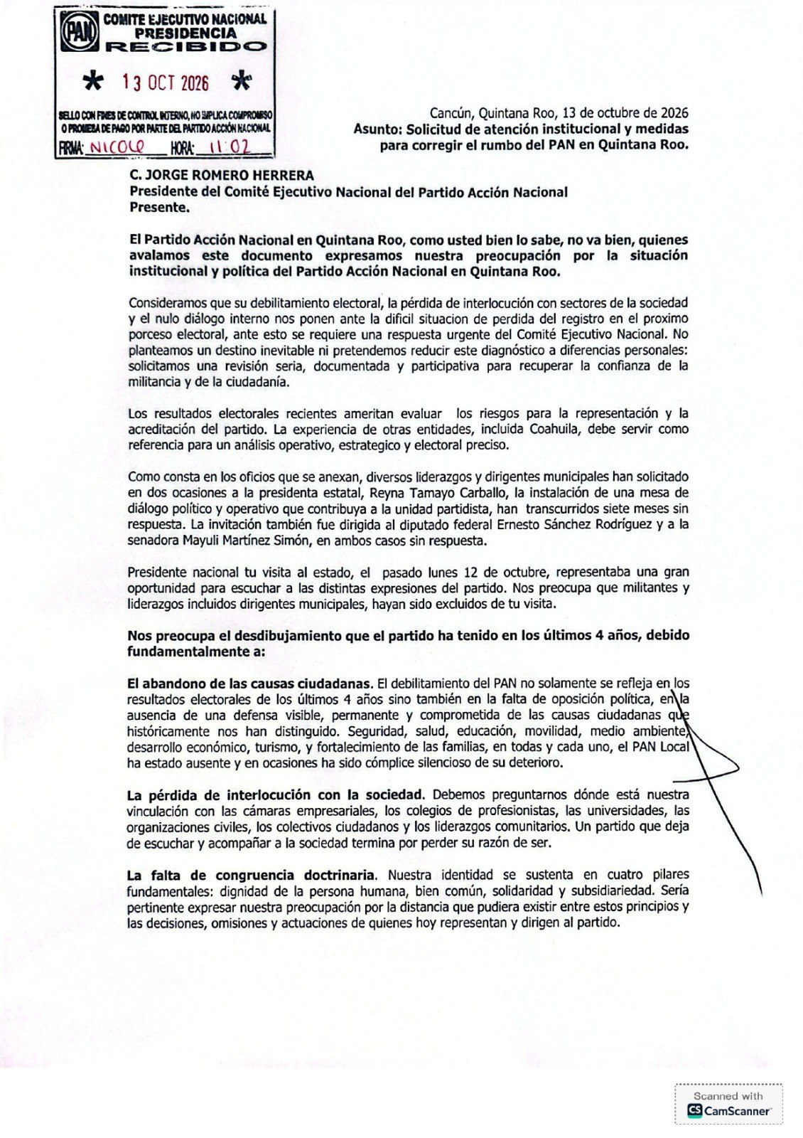 PAN en Quintana Roo enfrenta crisis institucional y electoral