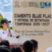 Estefanía Mercado encabeza el izamiento Blue Flag y la entrega de distintivos.