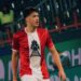 César Montes en acción durante un juego del Lokomotiv Moscú.